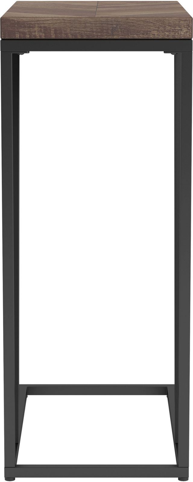 Coaster® Sergio Tobacco Chevron Rectangular Accent Table with Black Metal Base-1