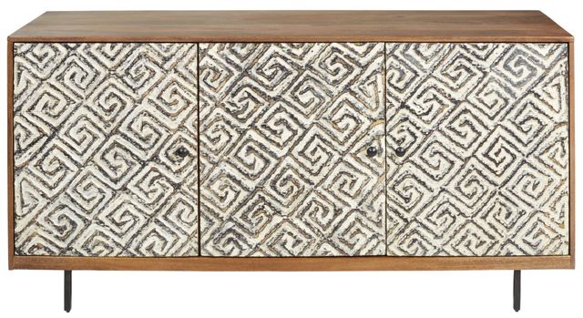 Signature Design by Ashley® Kerrings Black/Brown/White Accent Cabinet-1