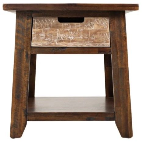 Jofran Inc. Painted Canyon Brown End Table-2