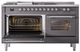 Ilve® Nostalgie II Series 60" Graphite Matte Pro Style Dual Fuel Range-1
