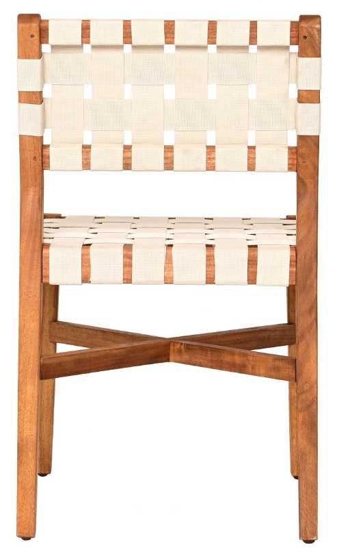 Zuo® Modern Tripicana Beige/Natural Wood Outdoor Dining Chair-3