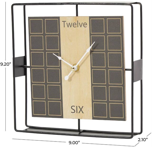 Deco Marche Black Square Open Frame Clock-3