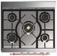 Ilve® Majestic III 30" Antique White Pro Style Dual Fuel Liquid Propane Range with 5 Black Brass Burners and Copper Trim-4