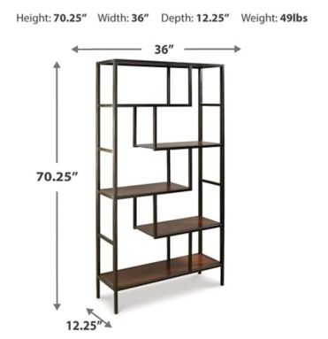 Signature Design by Ashley® Frankwell Black/Brown Bookcase-2