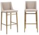 VIG Furniture Modrest Mimi 2-Piece Brass/Beige Bar Stool Set-4