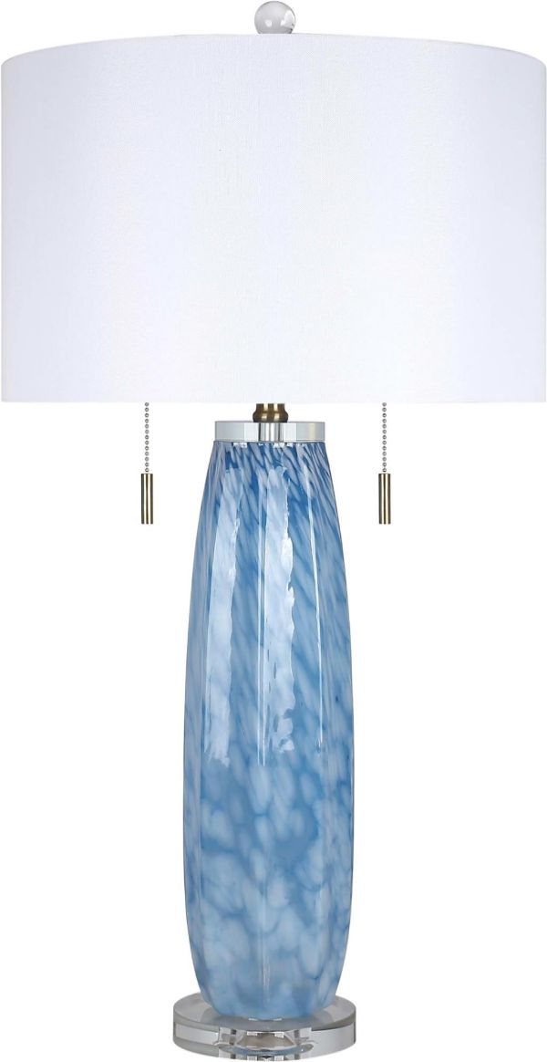 Classy Living 2-Piece Azure Drift Table Lamp Set-0