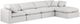 Meridian Furniture Indulge 5-Piece Cream Leather Modular Sectional-0