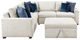Homelegance® Isla 4-Piece Beige Sectional with Pull-out Bed and Ottoman-2