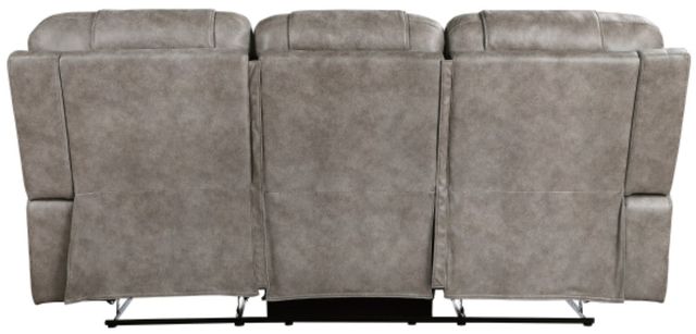 Homelegance® Oberon Grayish Brown Double Manual Reclining Sofa-3