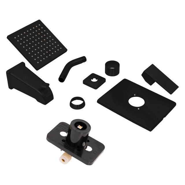 ZLINE Palisades Matte Black Modern Shower System-4