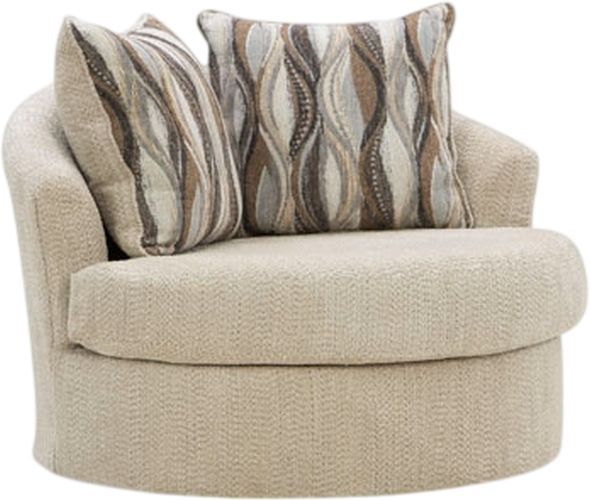 Signature Design by Ashley® Crespino Oatmeal Swivel Accent Chair-0