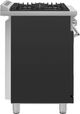 Smeg Professional 30" Stainless Steel Pro Style Gas Range-1