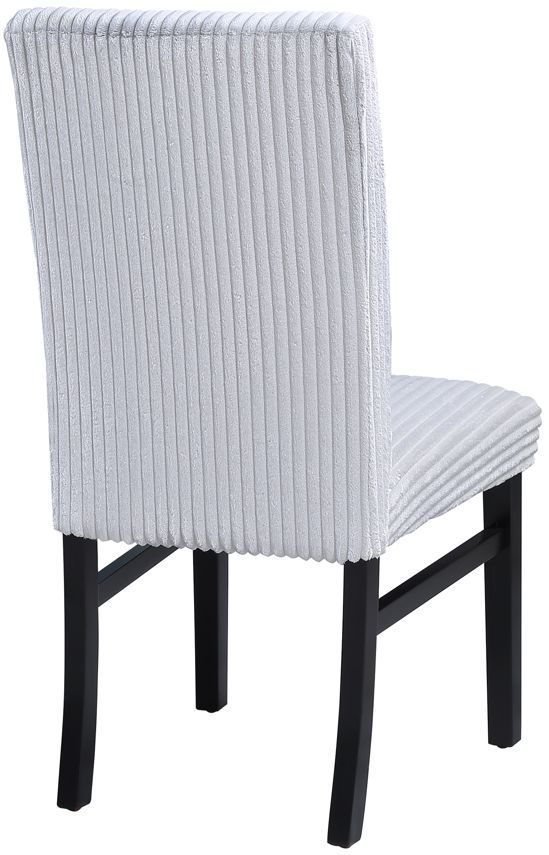 Crown Mark Tracy Black/Light Gray Upholstered Dining Side Chair-2