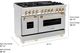 ZLINE Autograph Edition 48" Stainless Steel Pro Style Dual Fuel Range with Polished Gold Accents -3