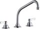 Elkay Chrome 8" Centerset Concealed Deck Faucet with 8" High Arc Spout and 2" Lever Handles-0