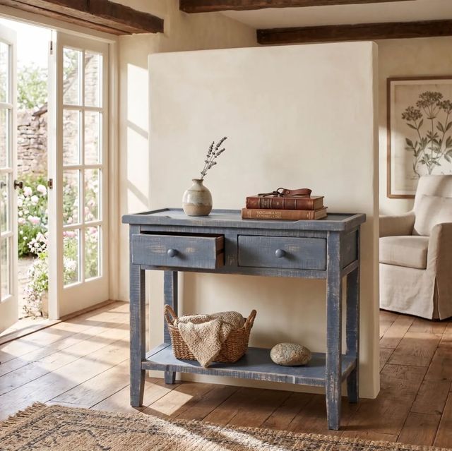 Sunny Designs™ Ocean Blue 2-Drawer Side Table-1