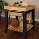 Powell® Kolton Black/Brown Kitchen Island-1