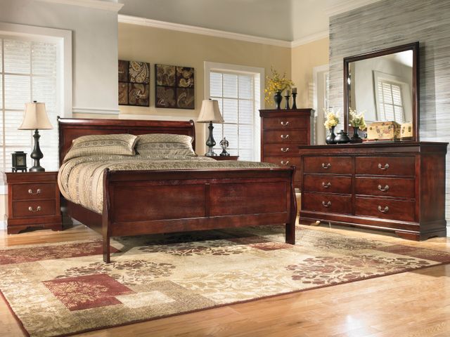 Signature Design by Ashley® Alisdair Reddish Brown Queen Sleigh Bed-4