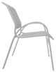 Telescope Casual Aruba Abalone/Warm Gray Aluminum/Fabric Outdoor Sling Stacking Cafe Chair-2