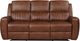 Bassett® Furniture Aberdeen Chestnut Leather Motion Sofa with Power -0