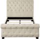 Mazin Furniture Crofton Beige Full Upholstered Sleigh Bed-2