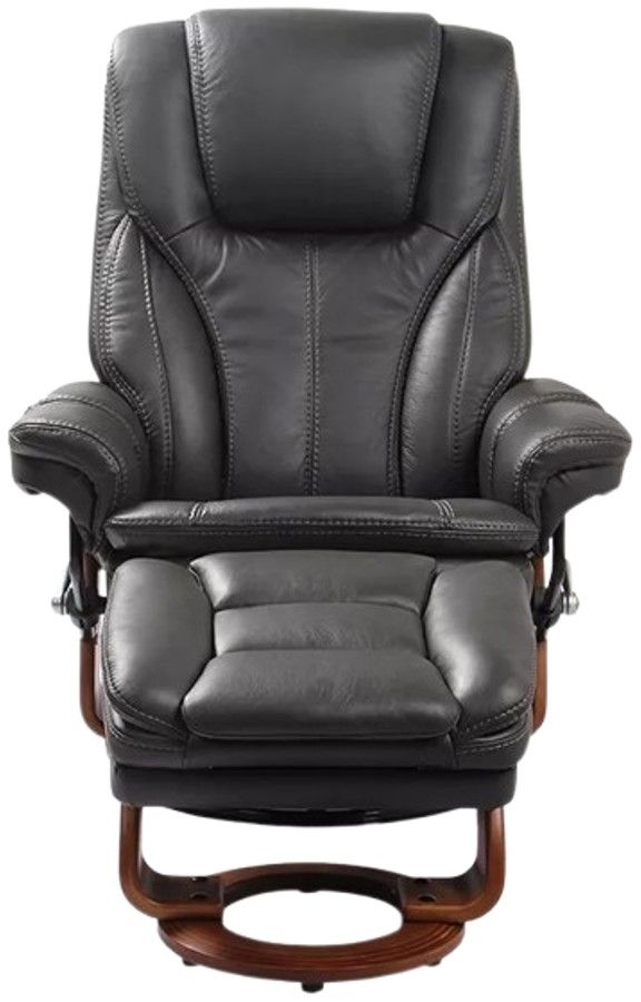 BenchMaster High Line Hana Charcoal Gray Chair and Ottoman Set-1