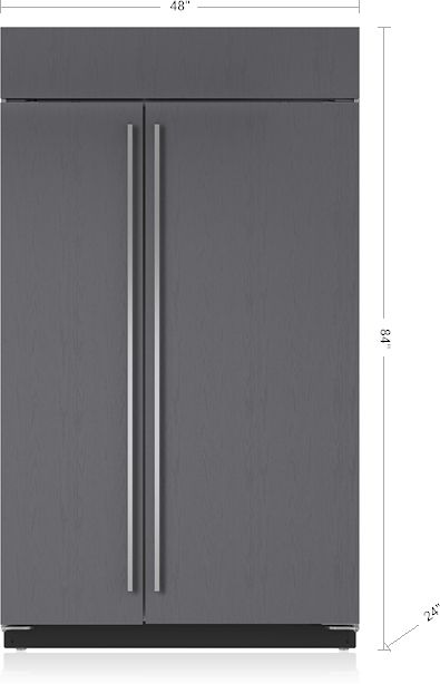 Sub-Zero® 28.2 Cu. Ft. Panel Ready Built In Side By Side Refrigerator-4