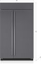 Sub-Zero® 28.2 Cu. Ft. Panel Ready Built In Side By Side Refrigerator-4