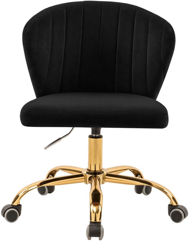 Meridian Furniture Finley Black Velvet Office Chair-2