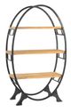 A & B Home Wilton Black/Natural Book Shelf -0