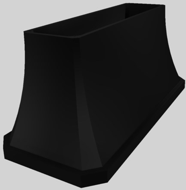 Vent-A-Hood® Designer Series 66" Black Island Range Hood-3