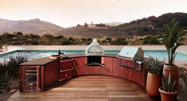 Hestan Campania 33" Steeletto Counter Top Gas Pizza Oven with Dual Burner-3