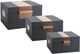 StyleCraft Norman Wyatt Home 3-Piece Bronze/Dark Smoke Leather Accessory Boxes-0