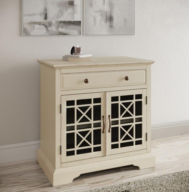 Jofran Inc. Craftsman Antique Cream 32" Accent Chest-1