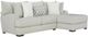 American Wholesale Furniture Cloud Heights 2-Piece Silver Right-Arm Facing Sectional and Chaise-0