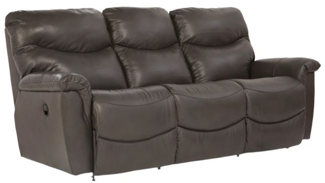 La-Z-Boy® James Walnut Leather Manual Reclining Sofa-0