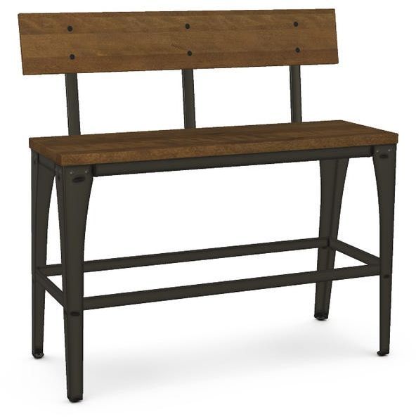 Amisco Architect Wooden Bar Height Bench-0