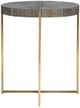 Uttermost® Taja Dark Walnut Accent Table with Brushed Brass Base-3