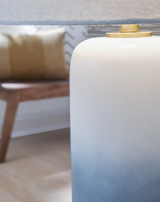 Signature Design by Ashley® Lemrich White/Teal Table Lamp-2