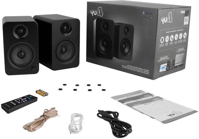 Kanto YU4 Matte Black Powered Speakers (Pair)-4