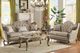 Mazin Furniture Florentina Goldstones Cocktail Table with Marble Top -2