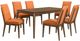 New Classic® Home Furnishings Maggie 7-Piece Terracotta/Walnut Dining Set-0