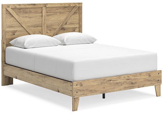 Signature Design by Ashley® Larstin Brown Queen Crossbuck Panel Bed-0