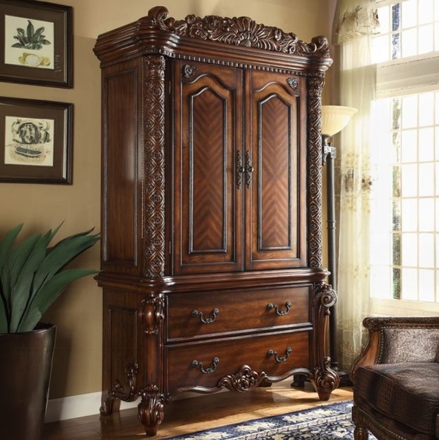 ACME Furniture Vendome Cherry Wardrobe/TV Armoire-3