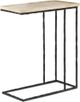 Currey & Company Boyles Travertine C Table with Iron Base -0