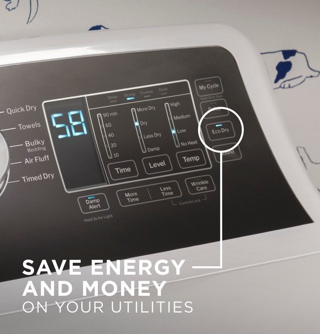 GE® 7.4 Cu. Ft. Diamond Gray Gas Dryer-8