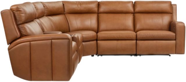 Flexsteel® Wyatt 6-Piece Canyon Power Reclining Sectional with Power Headrest and Lumbar-3