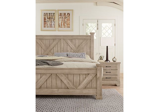Vaughan Bassett Artisan & Post Collection Cool Rustic Clear Maple X Queen Poster Bed-3