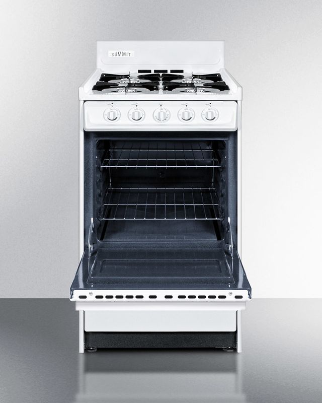 Summit® 20" White Freestanding Gas Range-1