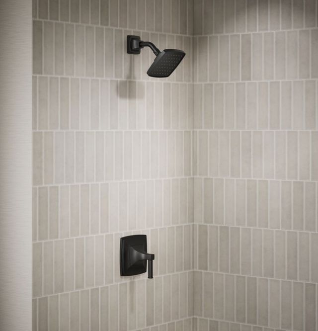 KOHLER® Riff® Rite-Temp® Matte Black 2.5 GPM Shower Trim Kit-1